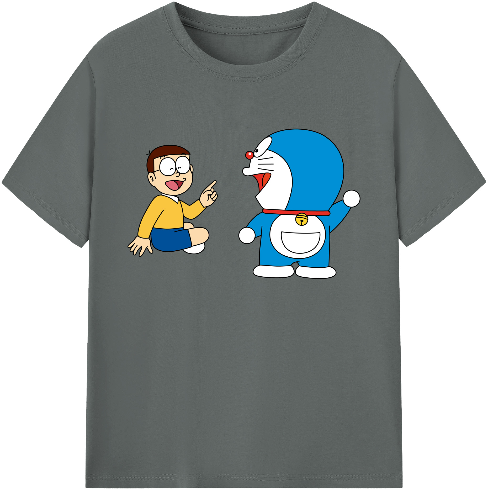 （画像用） ドラえもん Doraemon 綿100％ メンズ半袖Tシャツ｜肌触りやわらか＆通気性